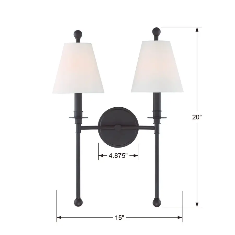 Riverdale 15" Sconce in Aged Brass - Image 18