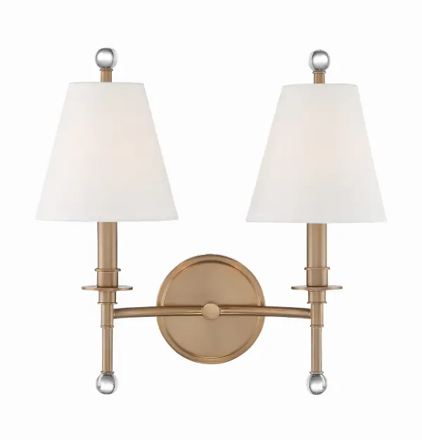 Riverdale 15" Sconce in Aged Brass - Image 3