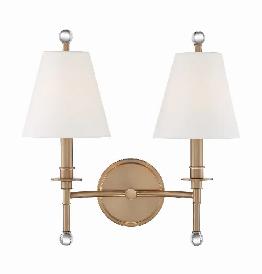 Riverdale 15" Sconce in Aged Brass - Image 3