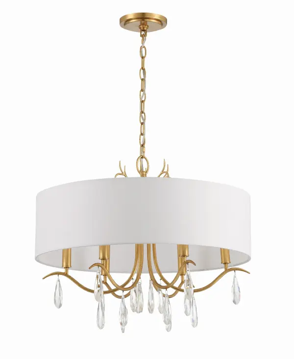 Rollins 24" Drum Chandelier in Antique Gold - Image 3