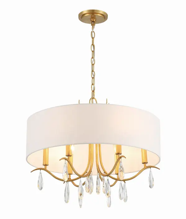 Rollins 24" Drum Chandelier in Antique Gold - Image 4