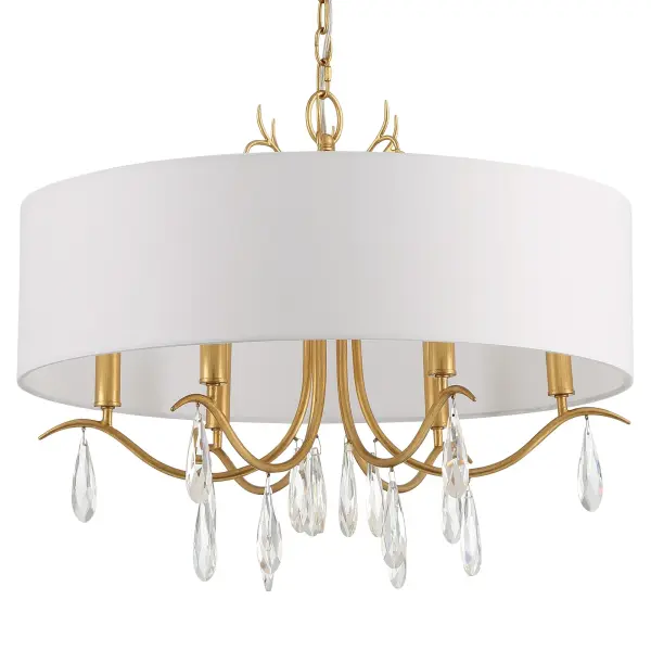 Rollins 24" Drum Chandelier in Antique Gold - Image 5