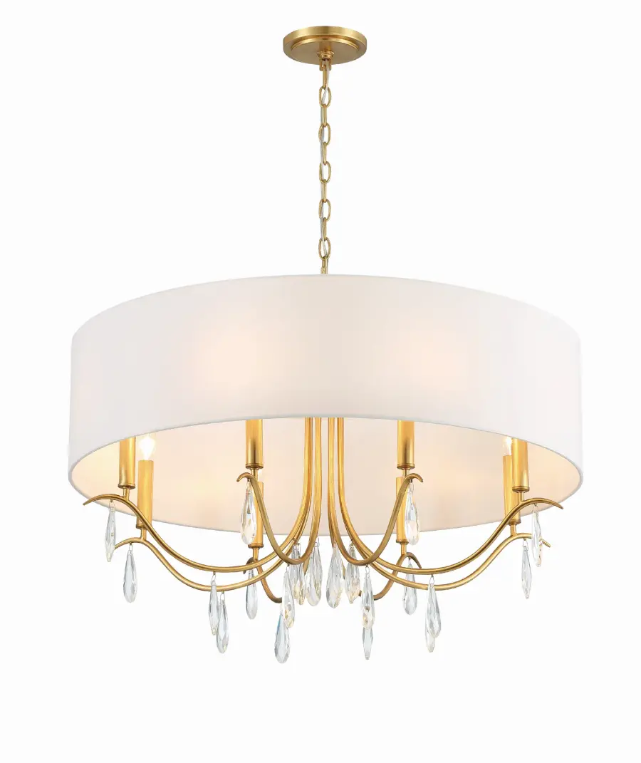 Rollins 32" Drum Chandelier in Antique Gold - Image 4