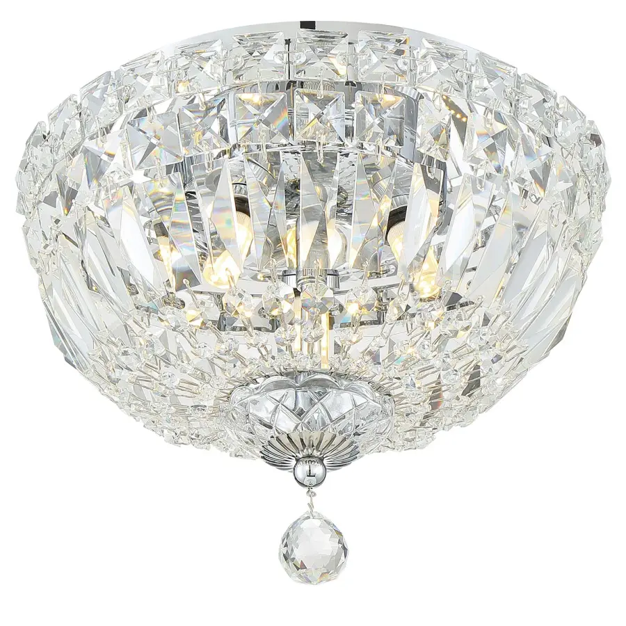 Roslyn 10" Crystal Flush Mount in Aged Brass - Image 11