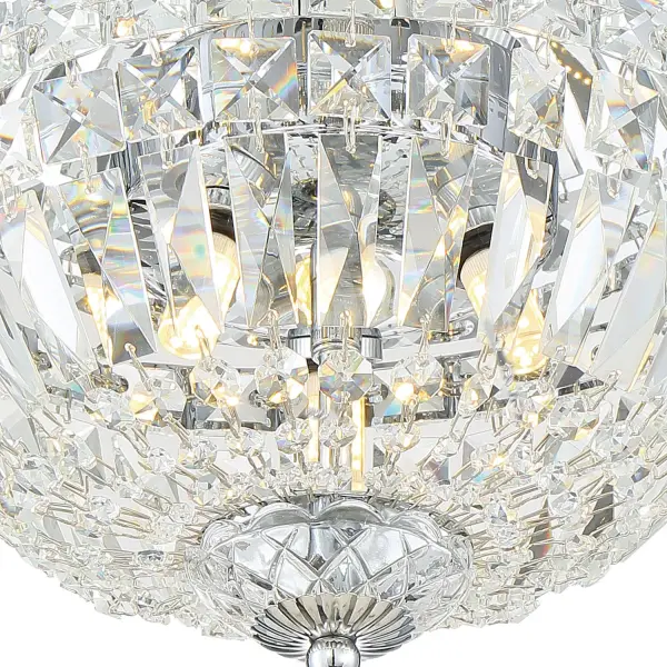 Roslyn 10" Crystal Flush Mount in Aged Brass - Image 12