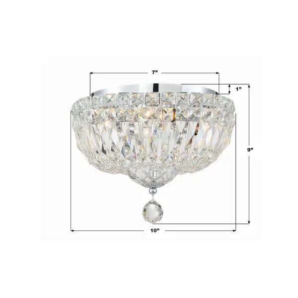 Roslyn 10" Crystal Flush Mount in Aged Brass - Image 14