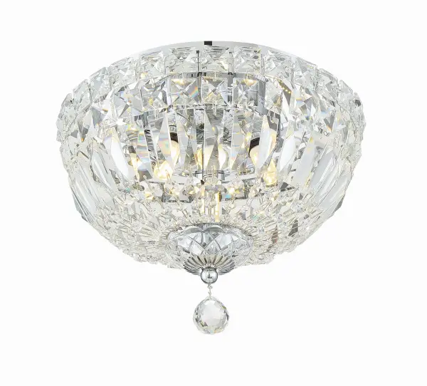 Roslyn 10" Crystal Flush Mount in Aged Brass - Image 9