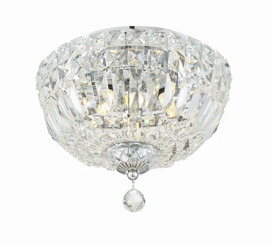Roslyn 10" Crystal Flush Mount in Aged Brass - Image 9