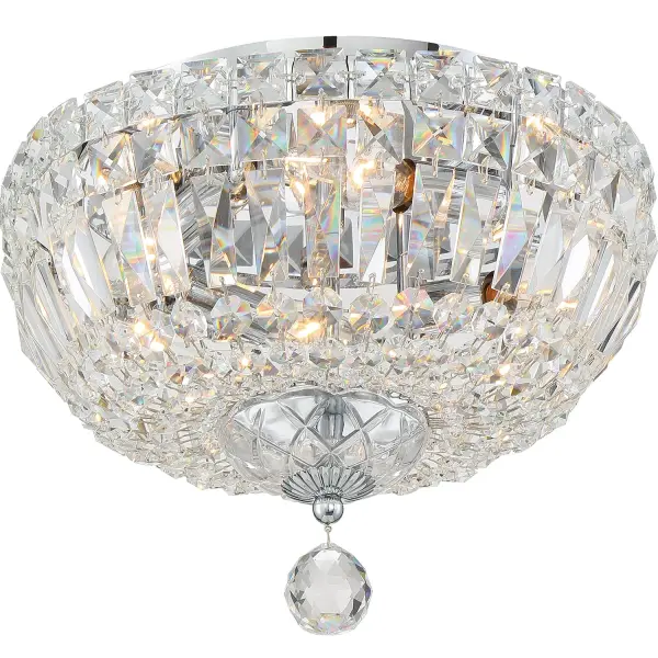 Roslyn 12" Crystal Flush Mount in Aged Brass - Image 11