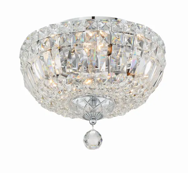 Roslyn 12" Crystal Flush Mount in Aged Brass - Image 9