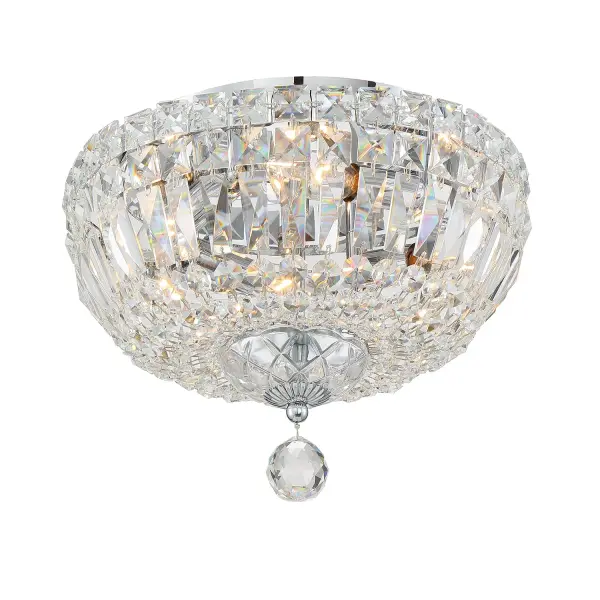 Roslyn 12" Crystal Flush Mount in Aged Brass - Image 10