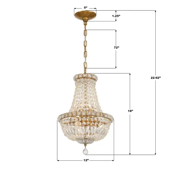 Roslyn 12" Crystal Chandelier - Image 7