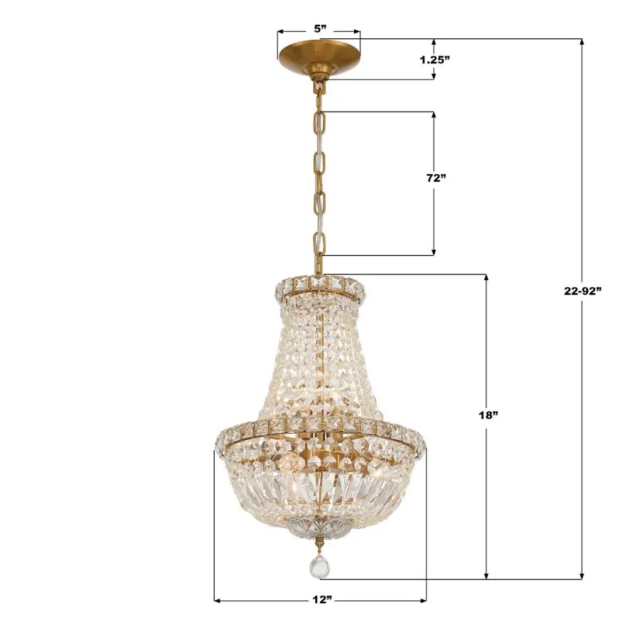 Roslyn 12" Crystal Chandelier - Image 7
