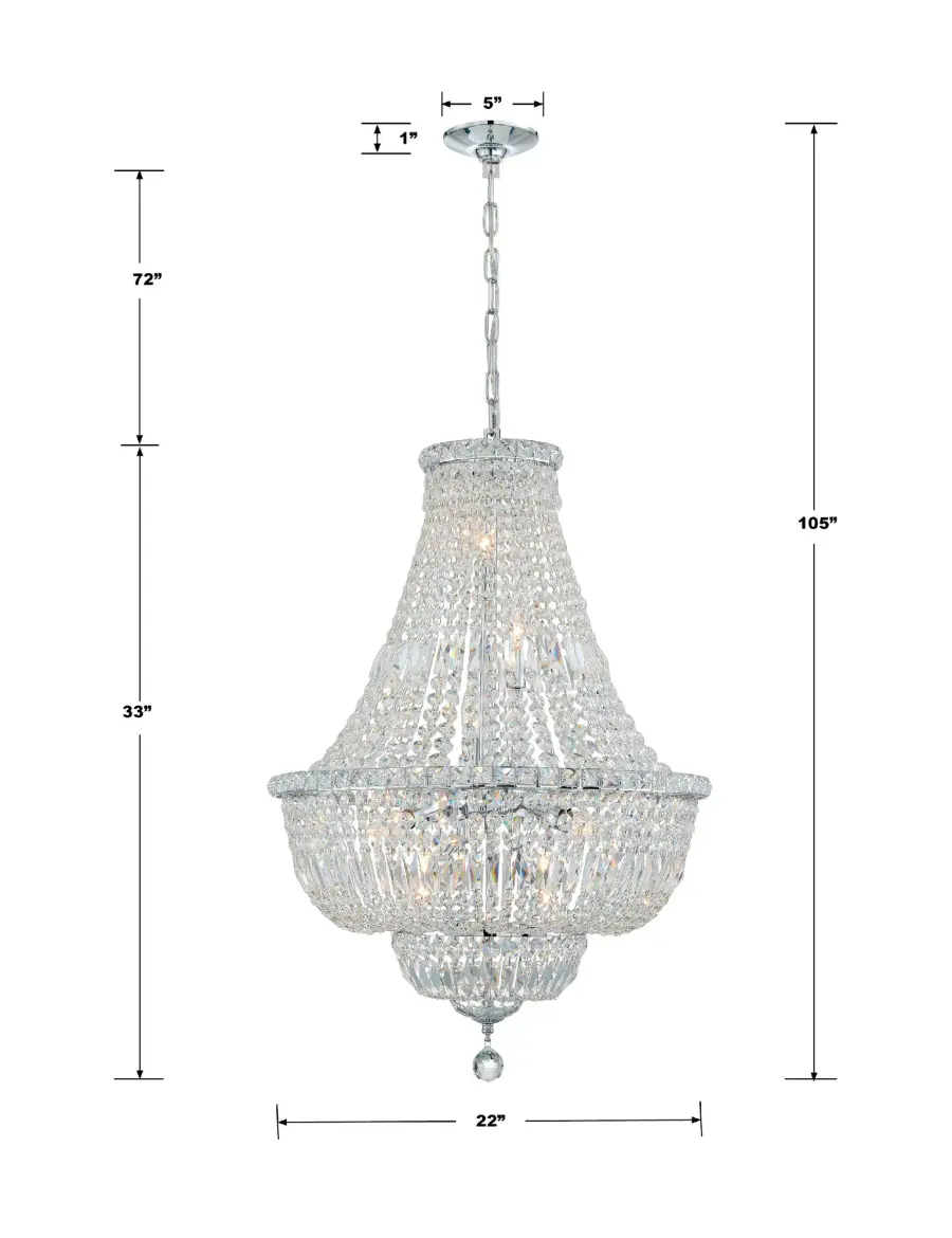 Roslyn 22" Crystal Chandelier - Image 15