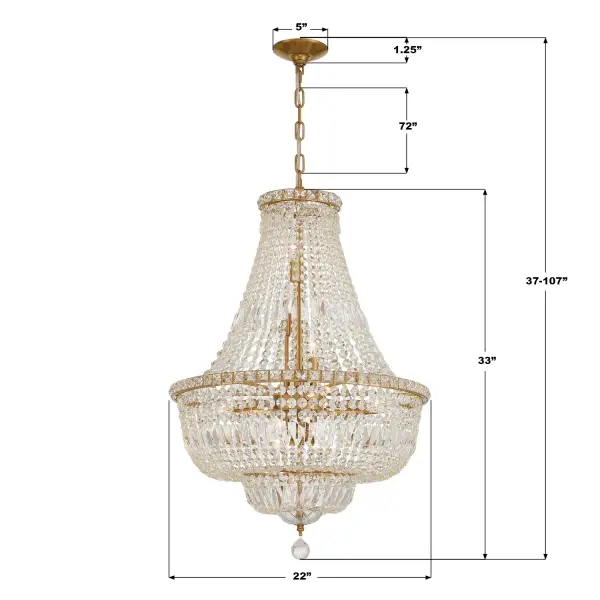 Roslyn 22" Crystal Chandelier - Image 7