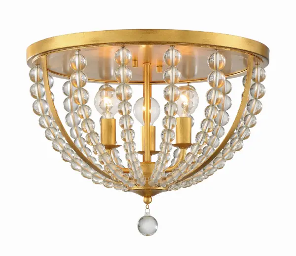 The Roxy Flush Mount combines chunky glass beads in a hand-painted orb design, creating a fashionable fixture that's beautiful from every angle. Its clean, modern aesthetic and transitional style make it versatile enough for contemporary and traditional spaces alike.
