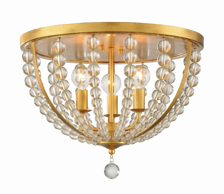 Roxy 16.5" Flush Mount in Antique Gold - Image 1