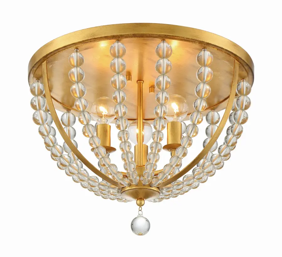 Roxy 16.5" Flush Mount in Antique Gold - Image 2