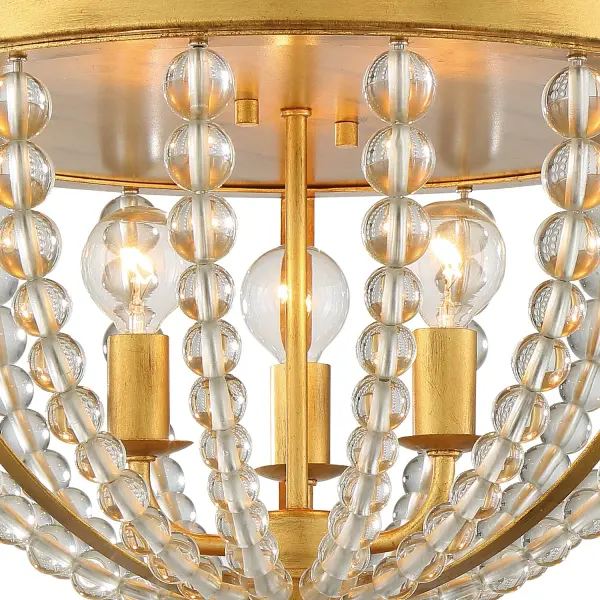 Roxy 16.5" Flush Mount in Antique Gold - Image 4