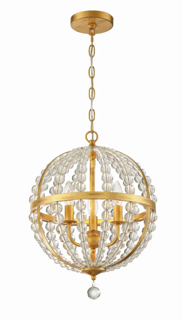 Roxy 14" Chandelier in Antique Gold - Image 1