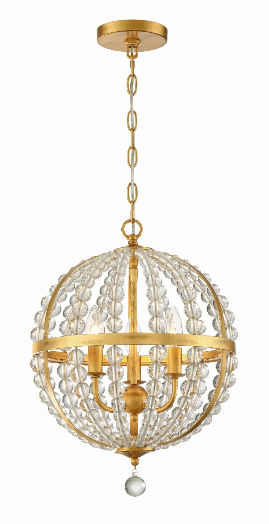 Roxy 14" Chandelier in Antique Gold - Image 2