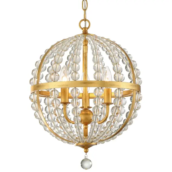Roxy 14" Chandelier in Antique Gold - Image 3
