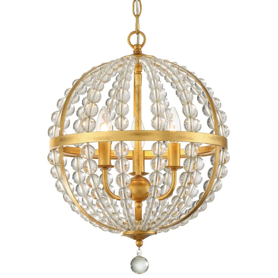 Roxy 14" Chandelier in Antique Gold - Image 3