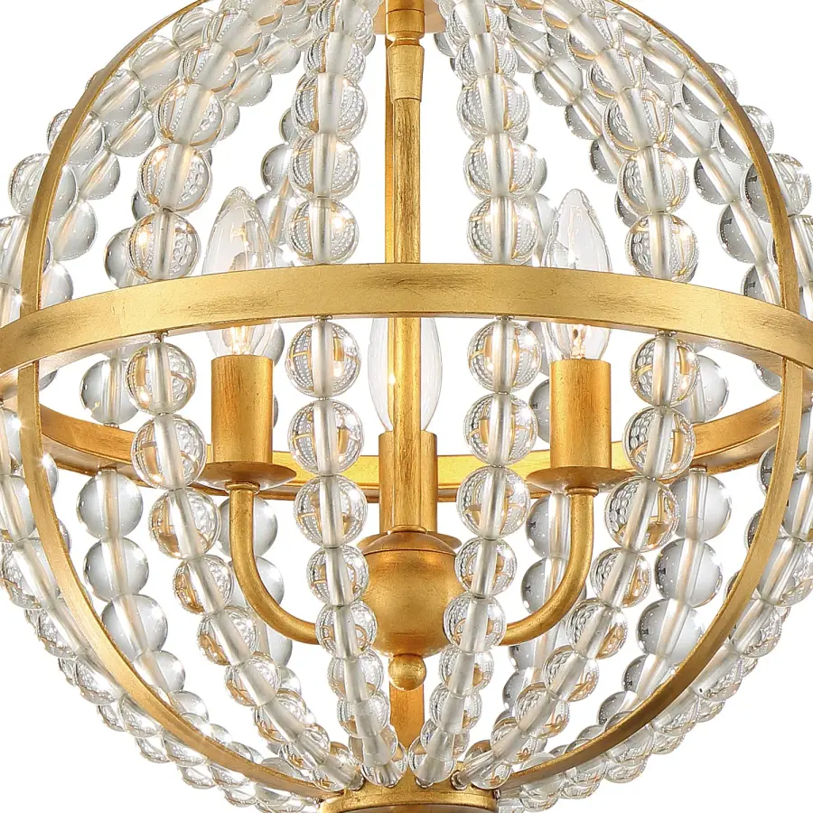 Roxy 14" Chandelier in Antique Gold - Image 4