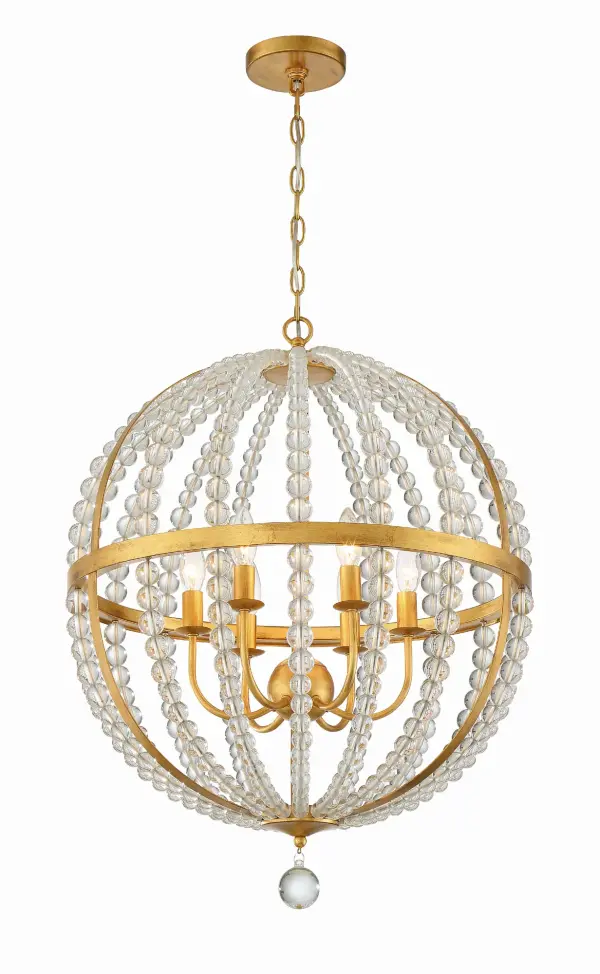 Roxy 22" Chandelier in Antique Gold - Image 1