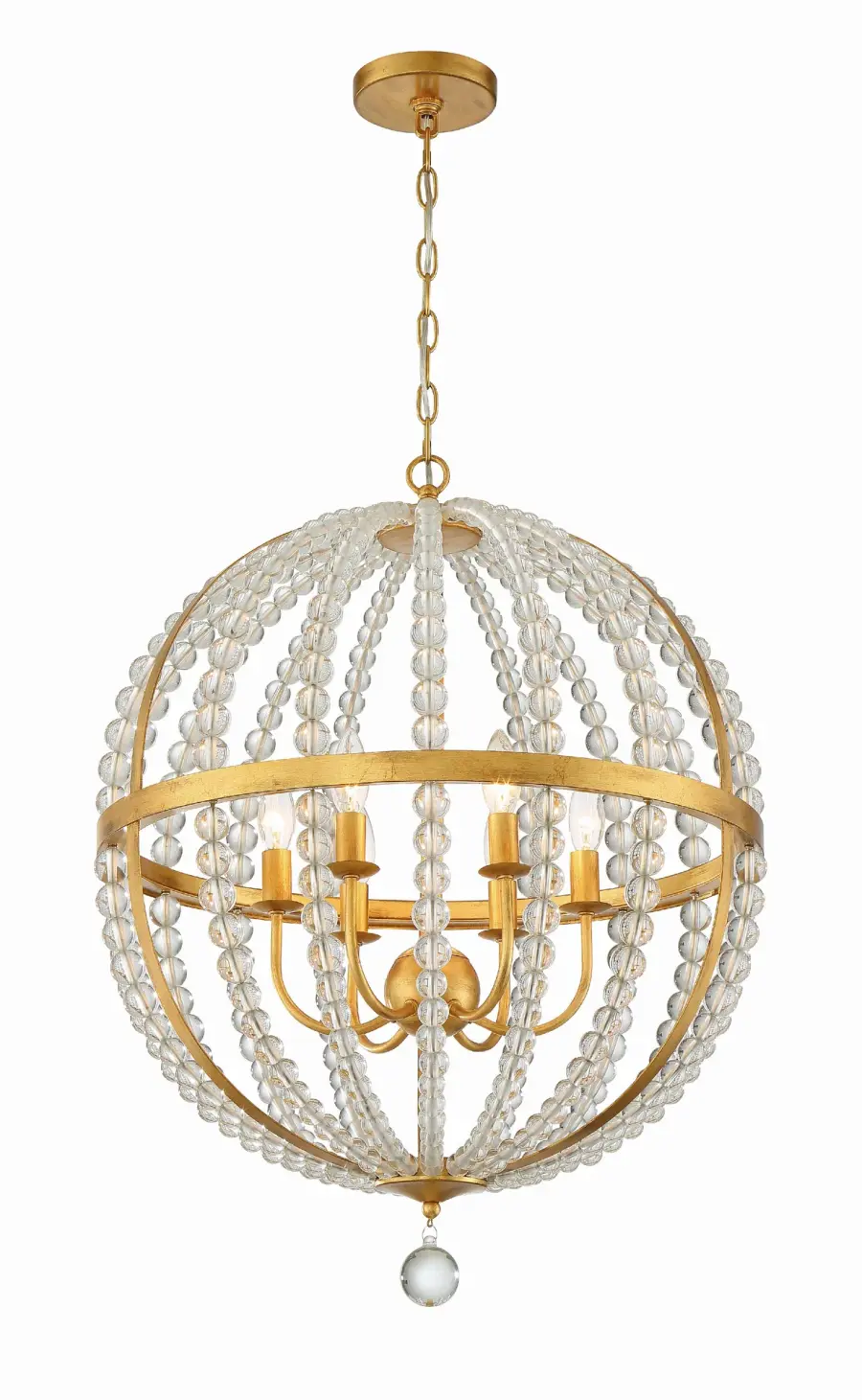 Roxy 22" Chandelier in Antique Gold - Image 1