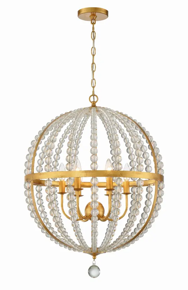 Roxy 22" Chandelier in Antique Gold - Image 2