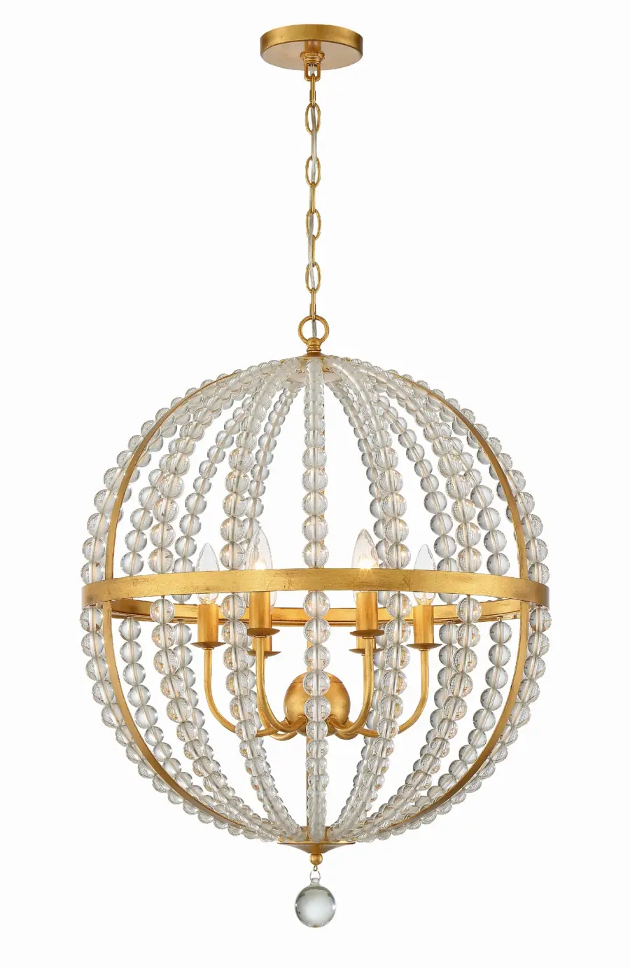 Roxy 22" Chandelier in Antique Gold - Image 2