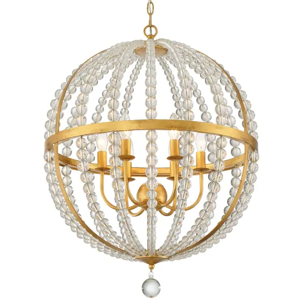 Roxy 22" Chandelier in Antique Gold - Image 3