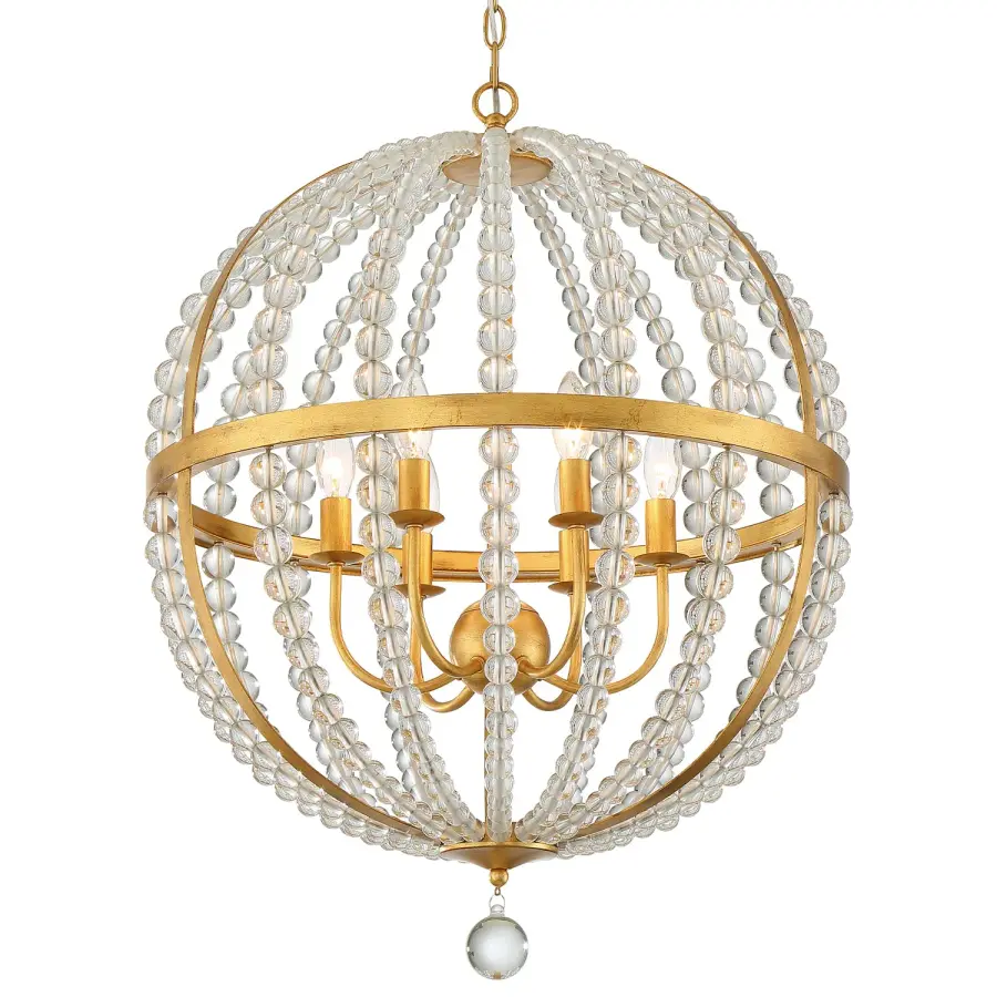 Roxy 22" Chandelier in Antique Gold - Image 3