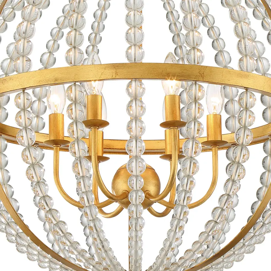 Roxy 22" Chandelier in Antique Gold - Image 4
