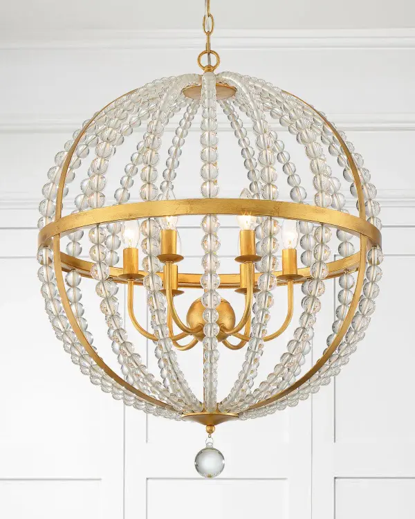 Roxy 22" Chandelier in Antique Gold - Image 6