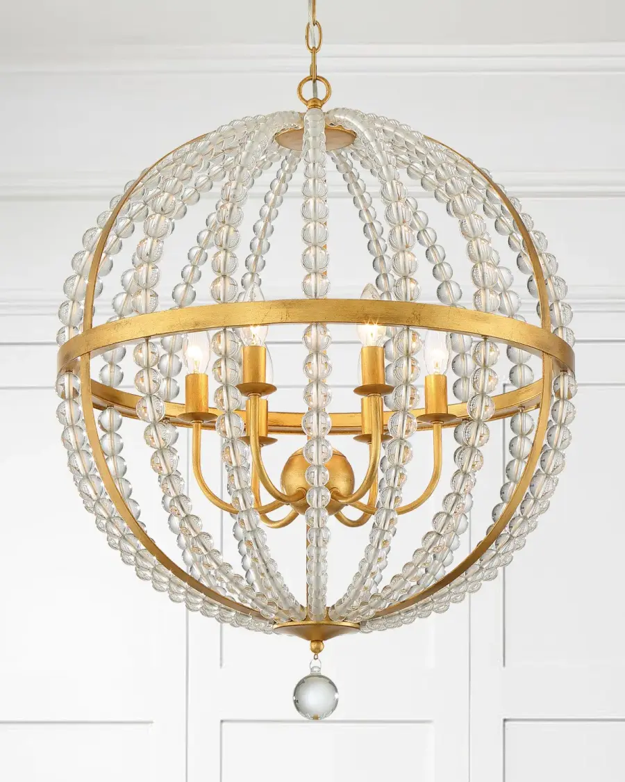Roxy 22" Chandelier in Antique Gold - Image 6