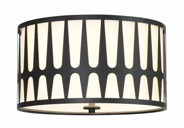 Royston 18" Flush Mount in Black - Image 1