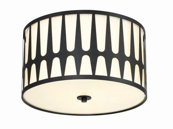 Royston 18" Flush Mount in Black - Image 2