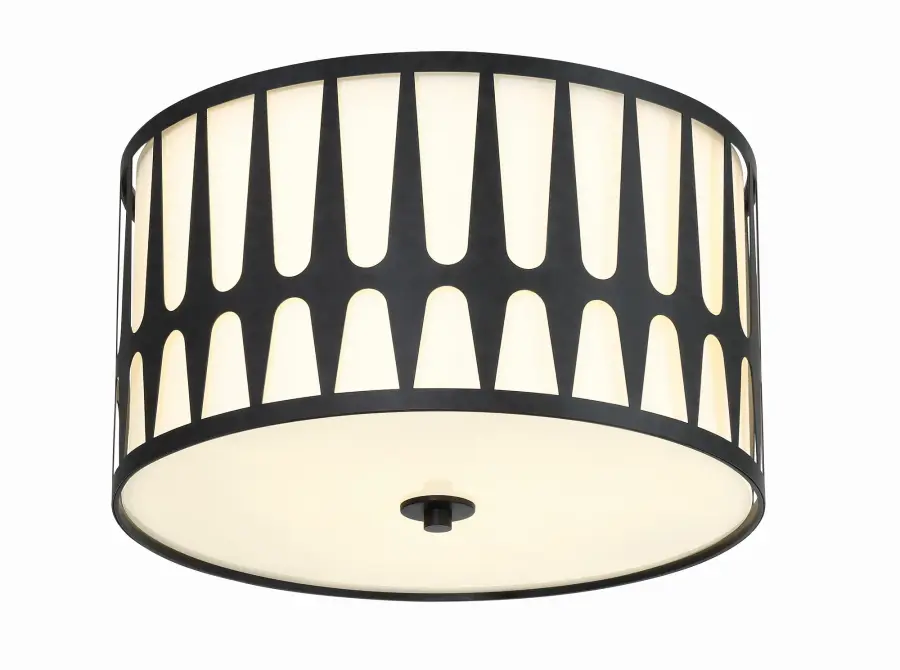 Royston 18" Flush Mount in Black - Image 2