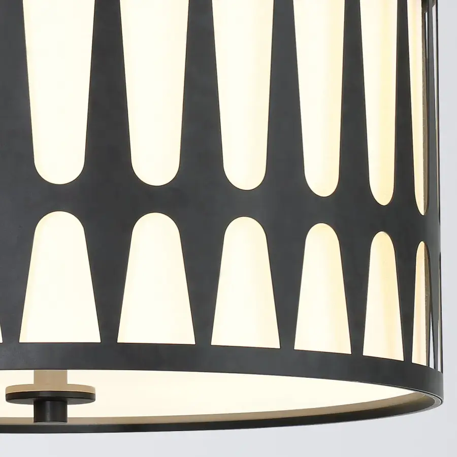 Royston 18" Flush Mount in Black - Image 4