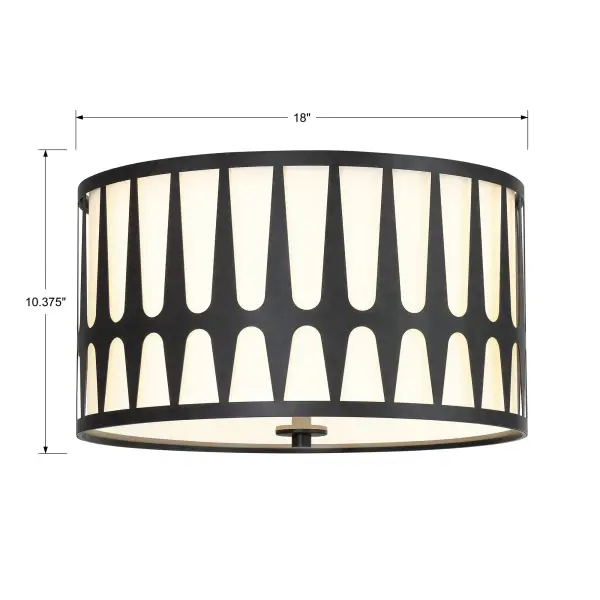 Royston 18" Flush Mount in Black - Image 6