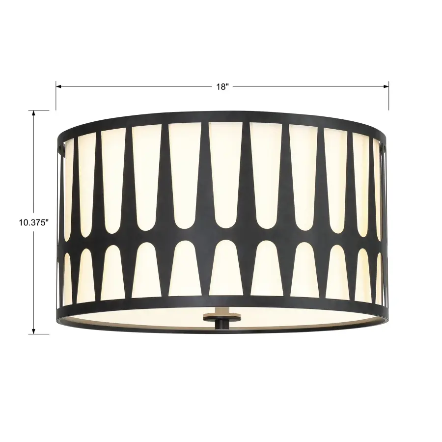 Royston 18" Flush Mount in Black - Image 6