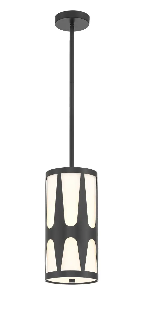 Royston 7" Mini Pendant in Black - Image 1