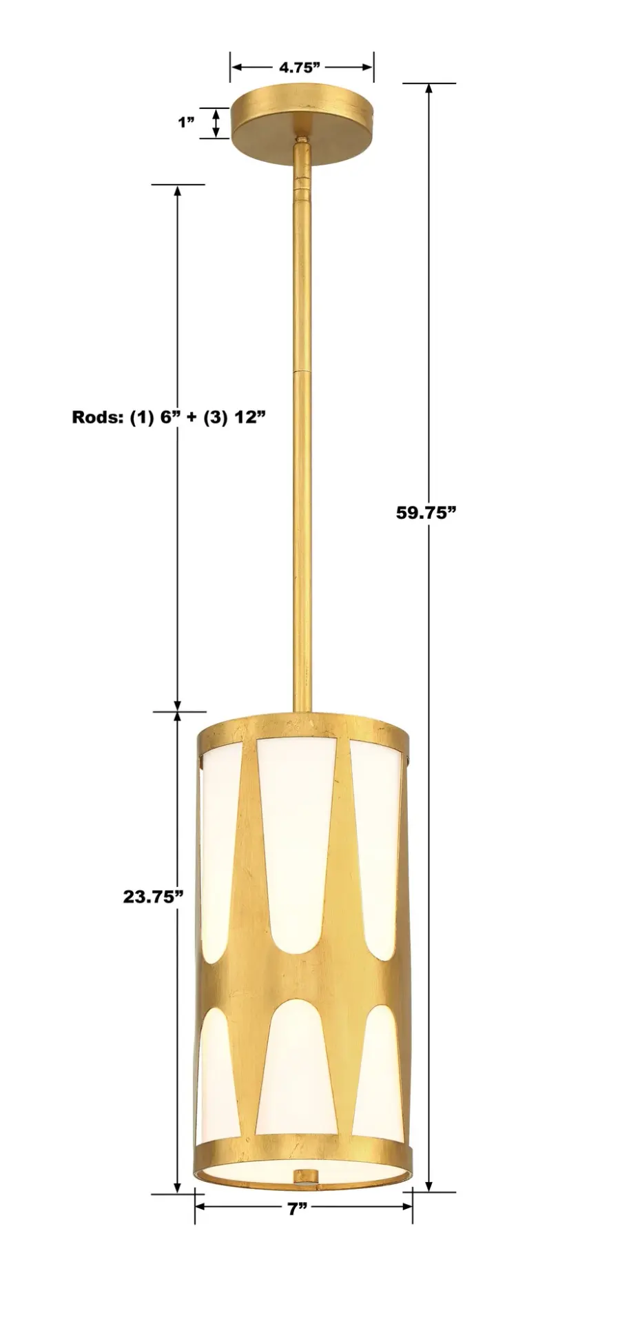 Royston 7" Mini Pendant in Black - Image 12