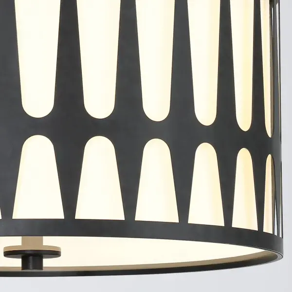 Royston 15" Black Pendant Light - Image 4