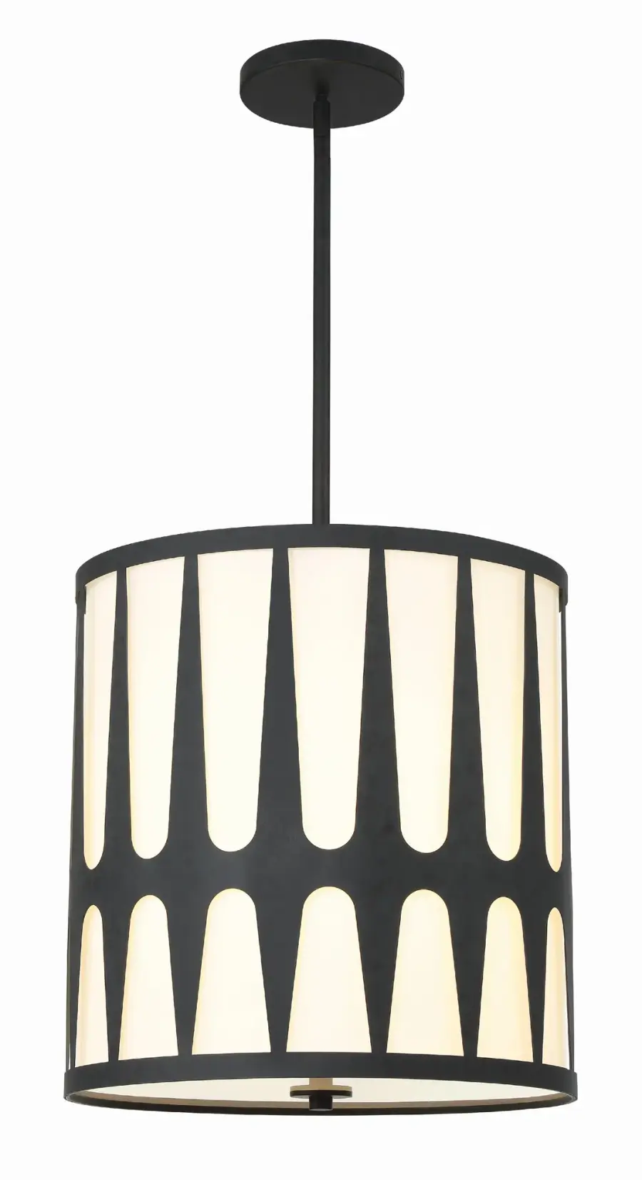 Royston 17" Black Pendant Light - Image 1