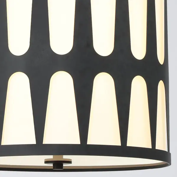 Royston 17" Black Pendant Light - Image 4