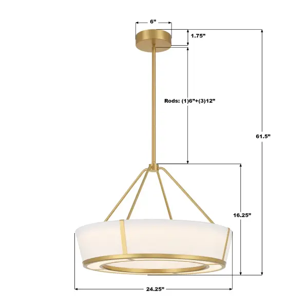 Royce 24.25" Integrated LED Pendant - Image 7