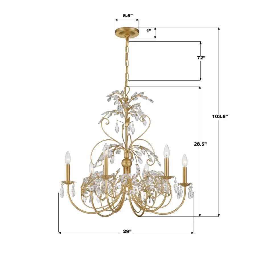 Sadie 29" Multi-Tiered Crystal Chandelier - Image 7